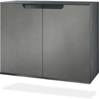 Vladon Kommode Sylt V3, Moderner Küchenschrank mit 2 großen Türen Anthrazit matt / Beton Dunkel Optik (92,5 x 73.5 x 35)