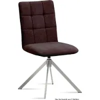 58 aufm Kessel Esszimmerstuhl drehbar (2er-Set) Drucie 47x91x60 Edelstahl/Espresso