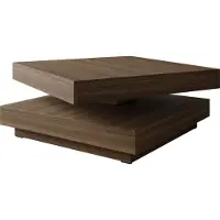 Mirjan 24 Couchtisch Nenani, Sofatisch, Weiß Beistelltisch, Modern Kaffeetisch (Farbe: Dunkles Nuss)