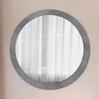 Coloray Spiegel - Mirror zum Wandspiegel Schlafzimmer – Schminkspiegel- Beton Textur- Ø100cm