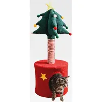 Markenlos Weihnachts - Indoor Katzen Adventsbaum Spielzeug | für Kätzchen Haustier Deko für Halloween Geburtstag Innenbereich