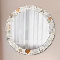 Coloray Spiegel - Mirror zum Wandspiegel Schlafzimmer – Schminkspiegel- terrazzo Hintergrund- Ø70cm
