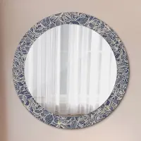 Coloray Ø70cm Modern Spiegel - Wandspiegel Wandmontage- Schlafzimmer - Blumen