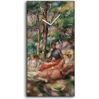 Coloray Küche Wohnzimmer Wand Leinwand Uhr 30x60 Malerei Abstrakte Wald Bäume Menschen - weiße Hände