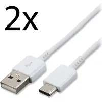 Emiro 2x Typ-C Ladekabel für Original Samsung Galaxy Z Fold2 5G, Z Fold3 5G, Z Fold4 Datenkabel 1,2m weiß USB-Ladegerätkabel Aufladekabel Type-C Charging-Cable