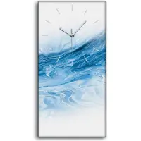 Coloray Leinwand Uhr Küche Wohnzimmer Bild Kunstdruck 30x60 Blauer kreativer abstrakte - weiße Hände