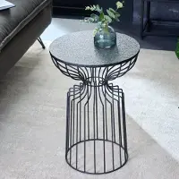 Invicta riess-ambiente Beistelltisch VARIATION 55cm schwarz Eisen Couchtisch rund