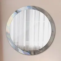 Coloray Spiegel - Mirror zum Wandspiegel Schlafzimmer – Schminkspiegel- holographisch Textur- Ø100cm