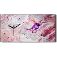 Coloray Wandbild Leinwand Bilder Wanduhr Geräuschlos 60x30 Malerei Abstrakte Kunst - schwarze Hände