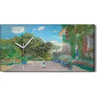 Coloray Wanduhr Uhr Wandbild Leinwand Geräuschlos 60x30 Das Künstler Haus in Argenteuil - weiße Hände