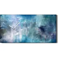 Coloray Wandbild Leinwand Bilder Wanduhr Geräuschlos 60x30 Malerei Abstrakte Kunst - weiße Hände