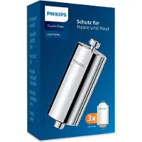 Philips Water Inline-Duschfilter mit 3 Ersatzfilterkartuschen für reines Wasser
