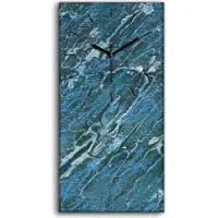 Coloray Wandbild Leinwand Bilder mit Uhr Geräuschlos 30x60 Malerei Abstrakte Kunst - schwarze Hände