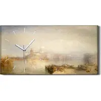 Coloray Küche Wohnzimmer Wand Leinwand Uhr Geräuschlos 60x30 Landschafts Architektur - weiße Hände