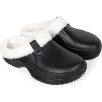 HEYO Clogs Hausschuhe Damen Herren warme Winter Pantoffeln gefüttert Pantoletten Leicht wasserdicht 44