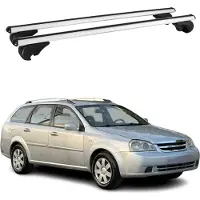 Omtec Dachträger für Chevrolet Lacetti Kombi 2004-2011 Gepäckträger Aluminium Grau 2x