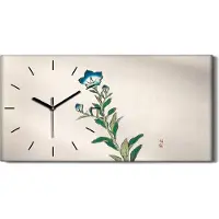 Coloray Wanduhr Uhr Wandbild Leinwand 60x30 Malerei Asiatische Blumen Pflanzen Kunst - schwarze Hände