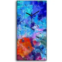 Coloray Wandkunst Leinwand Bild Uhr Geräuschlos Kunstdruck 30x60 Malerei Abstrakte Kunst - schwarze Hände