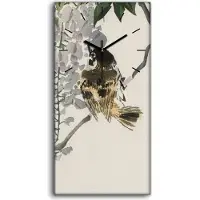 Coloray Leinwand Wanduhr Wandkunst Uhr 30x60 Malerei Asiatische Zweige Tier Vogel Kunst - schwarze Hände