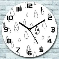 Coloray Wanduhr aus Glas Rund fi 30 Abstrakte Tropfen Quarz Deko Wohnzimmer Büro