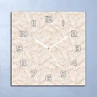 Coloray Deko Glasuhr Wanduhr 30x30 Herbstblätter Kontur Quarz Küchenuhr Bürouhr