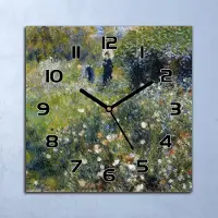 Coloray Wanduhr Echt-Glas-Küchenuhr Dame Regenschirm Quarz Lautlos 30x30 Deko Bilder
