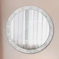 Coloray Spiegel - Mirror zum Wandspiegel Schlafzimmer – Schminkspiegel- Lotus Blumen- Ø90cm