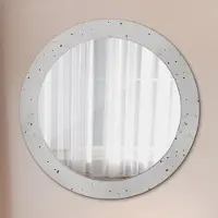 Coloray Spiegel - Mirror zum Wandspiegel Schlafzimmer – Schminkspiegel- Beton textur- Ø70cm