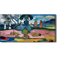 Coloray Dekor Leinwand Uhr Wandbilder Geräuschlos Kunstdruck 60x30 Tag des Gottes - schwarze Hände