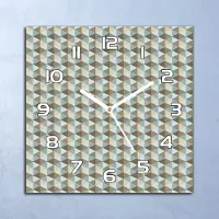Coloray Deko Glasuhr Wanduhr 30x30 Abstrakt Muster Quarz Küchenuhr Bürouhr