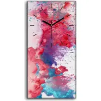 Coloray Wandbild Leinwand Bilder Wanduhr Geräuschlos 30x60 Malerei Abstrakte Kunst - schwarze Hände