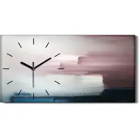 Coloray Wanduhr Bürouhr Leinwand Bild Geräuschlos 60x30 Malerei Abstrakte Kunst - schwarze Hände