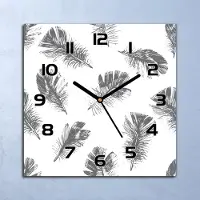 Coloray Wanduhr Echt-Glas-Küchenuhr Feder Vintage Still Quarz 30x30 Deko Bilder