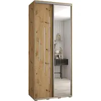 MEBLE KRYSPOL Davos 13 Schrank, zwei Türen - 235,2x100x45 cm - Artisan Artisan Silber