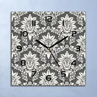 Coloray Wanduhr Echt-Glas-Küchenuhr klassisch grau weiß Quarz 30x30 Deko Bilder