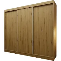 Masseno Schiebetürenschrank SOFIA 240 cm Kleiderschrank Schlafzimmer Schrank 3-türig Eiche Artisan