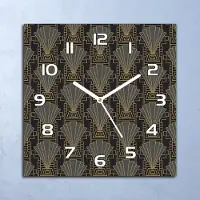 Coloray Deko Glasuhr Wanduhr 30x30 Vintage Karte grau Quarz Küchenuhr Bürouhr