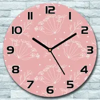 Coloray Wanduhr aus Glas Rund fi 30 Dill Fenchelkunst Quarz Deko Schlafzimmer Büro