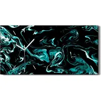 Coloray Dekor Leinwand Uhr Wandbilder Geräuschlos 60x30 Malerei Abstrakte Kunst - weiße Hände