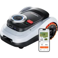 Navimow Segway i208 LiDAR Mähroboter ohne Begrenzungskabel für 800 m², bis 45% Steigung, Solid-State LiDAR und Vision Dual System, Integriertes 4G