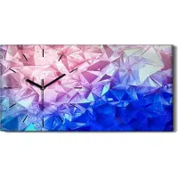 Coloray Leinwand Uhr Küche Wohnzimmer Bild 60x30 Malerei Abstrakte Kunst Geometrische - schwarze Hände