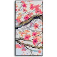 Coloray Küchenuhr Bürouhr Leinwand Uhr Geräuschlos 30x60 Malerei Baum Ast Vogel Tier - weiße Hände