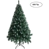 Xdovet Weihnachtsbaum mit 650 Spitzen PVC Nadeln und Metallständer Christbaum Künstlicher Tannenbaum 6FT Grün