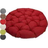 MC.Sammler sunnypillow Polster für Papasansessel | rund Durchmesser 120 cm Dicke 15cm | UV - beständig wasserdicht Outdoor/Indoor | Rot
