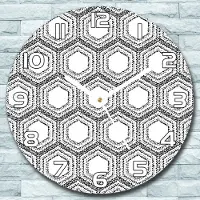 Coloray Wanduhr aus Glas Rund fi 30 Geometrische Formen Quarz Deko Wohnzimmer Büro