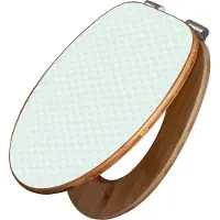 Banjado Design WC Sitz Bambus Absenkautomatik -Strahlen Mint - Toilettendeckel mit Absenkautomatik Holz/hochwertiger Bambus Klodeckel/WC-Sitz für alle gängigen Toiletten [TDB2 11646]