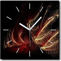Coloray Uhr auf Leinwand 30x30 cm Wand Uhr Dekoration Wohnzimmer Segeltuch weiße Zeiger -Kunst-Kunst-Abstraktion.
