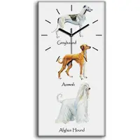 Coloray Dekor Leinwand Uhr Wandbilder Geräuschlos 30x60 Zeichnen von Hunden Tiere - schwarze Hände