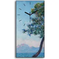 Coloray Dekor Leinwand Uhr Wandbilder Geräuschlos 30x60 Claude Monet das Esterelgebirge - schwarze Hände