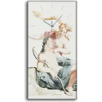 Coloray Leinwand Uhr Küche Wohnzimmer Bild 30x60 Zeichnung Antike Adonis Kunst - weiße Hände